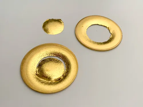 used gold target that will be recycled